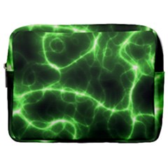 Lightning Electricity Pattern Green Make Up Pouch (large)