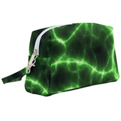 Lightning Electricity Pattern Green Wristlet Pouch Bag (large) by Alisyart