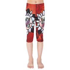 Wonderful Fairy With Butterflies And Roses Kids  Capri Leggings 