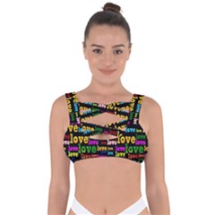 Love 3 Bandaged Up Bikini Top by ArtworkByPatrick