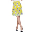 English Breakfast Yellow Pattern Mint Ombre A-Line Skirt View1