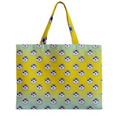 English Breakfast Yellow Pattern Mint Ombre Zipper Mini Tote Bag by snowwhitegirl