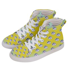 English Breakfast Yellow Pattern Mint Ombre Women s Hi-top Skate Sneakers by snowwhitegirl