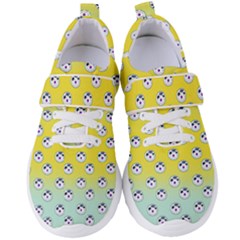English Breakfast Yellow Pattern Mint Ombre Women s Velcro Strap Shoes by snowwhitegirl