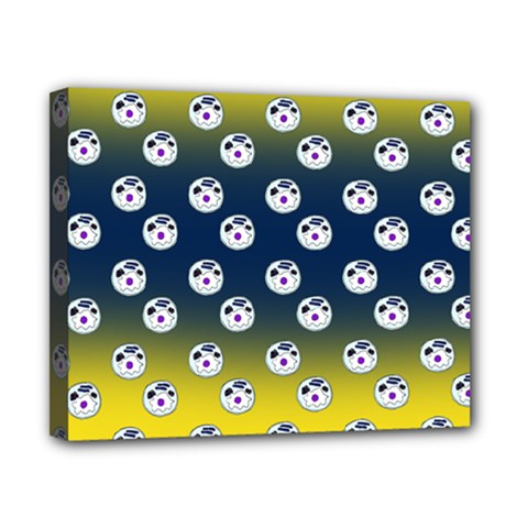 English Breakfast Yellow Pattern Blue Ombre Canvas 10  X 8  (stretched)