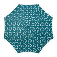 Fish Teal Blue Pattern Golf Umbrellas