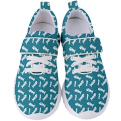 Fish Teal Blue Pattern Women s Velcro Strap Shoes by snowwhitegirl