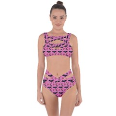 Bat Rose Lips Pink Pattern Bandaged Up Bikini Set  by snowwhitegirl