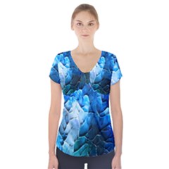 Petals Short Sleeve Front Detail Top by WILLBIRDWELL