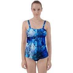 Petals Twist Front Tankini Set by WILLBIRDWELL