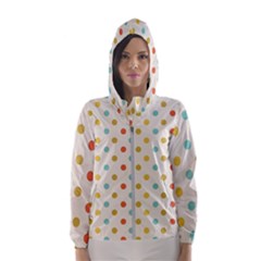 Polka Dots Dot Spots Women s Hooded Windbreaker