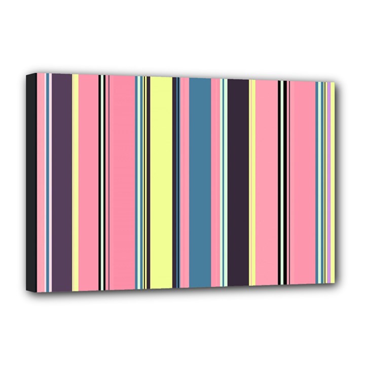 Stripes Colorful Wallpaper Seamless Canvas 18  x 12  (Stretched)