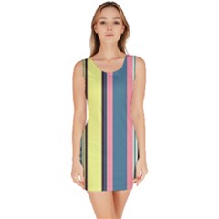 Stripes Colorful Wallpaper Seamless Bodycon Dress