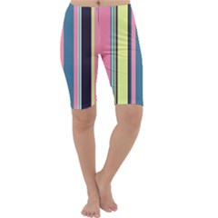 Stripes Colorful Wallpaper Seamless Cropped Leggings 