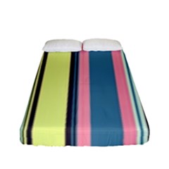 Stripes Colorful Wallpaper Seamless Fitted Sheet (Full/ Double Size)
