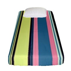 Stripes Colorful Wallpaper Seamless Fitted Sheet (Single Size)