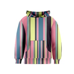 Stripes Colorful Wallpaper Seamless Kids  Pullover Hoodie