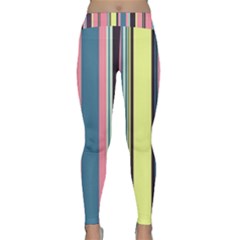 Stripes Colorful Wallpaper Seamless Classic Yoga Leggings