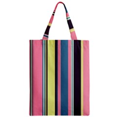 Stripes Colorful Wallpaper Seamless Zipper Classic Tote Bag