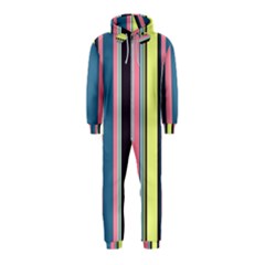 Stripes Colorful Wallpaper Seamless Hooded Jumpsuit (Kids)