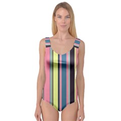 Stripes Colorful Wallpaper Seamless Princess Tank Leotard 