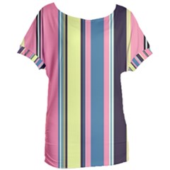 Stripes Colorful Wallpaper Seamless Women s Oversized Tee