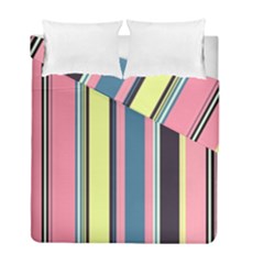 Stripes Colorful Wallpaper Seamless Duvet Cover Double Side (full/ Double Size)