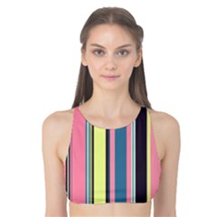 Stripes Colorful Wallpaper Seamless Tank Bikini Top