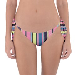 Stripes Colorful Wallpaper Seamless Reversible Bikini Bottom