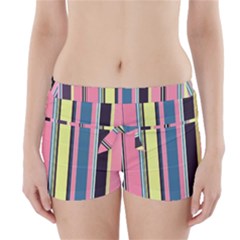 Stripes Colorful Wallpaper Seamless Boyleg Bikini Wrap Bottoms