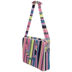 Stripes Colorful Wallpaper Seamless Cross Body Office Bag