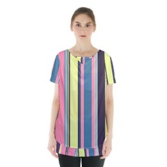 Stripes Colorful Wallpaper Seamless Skirt Hem Sports Top