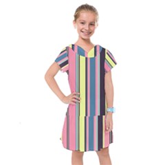 Stripes Colorful Wallpaper Seamless Kids  Drop Waist Dress