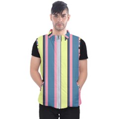 Stripes Colorful Wallpaper Seamless Men s Puffer Vest