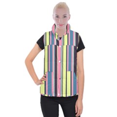 Stripes Colorful Wallpaper Seamless Women s Button Up Vest