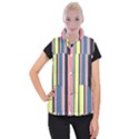 Stripes Colorful Wallpaper Seamless Women s Button Up Vest View1