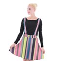 Stripes Colorful Wallpaper Seamless Suspender Skater Skirt View1