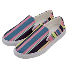 Stripes Colorful Wallpaper Seamless Men s Canvas Slip Ons