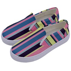 Stripes Colorful Wallpaper Seamless Kids  Canvas Slip Ons