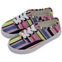 Stripes Colorful Wallpaper Seamless Kids  Classic Low Top Sneakers View2