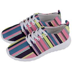 Stripes Colorful Wallpaper Seamless Men s Lightweight Sports Shoes