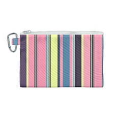 Stripes Colorful Wallpaper Seamless Canvas Cosmetic Bag (Medium)