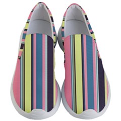 Stripes Colorful Wallpaper Seamless Women s Lightweight Slip Ons