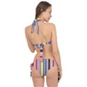 Stripes Colorful Wallpaper Seamless Tie It Up Bikini Set View2