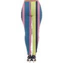 Stripes Colorful Wallpaper Seamless Lightweight Velour Leggings View2