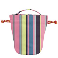 Stripes Colorful Wallpaper Seamless Drawstring Bucket Bag