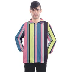 Stripes Colorful Wallpaper Seamless Men s Half Zip Pullover