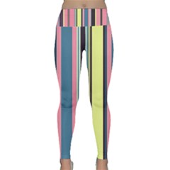 Stripes Colorful Wallpaper Seamless Lightweight Velour Classic Yoga Leggings