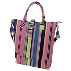 Stripes Colorful Wallpaper Seamless Buckle Top Tote Bag