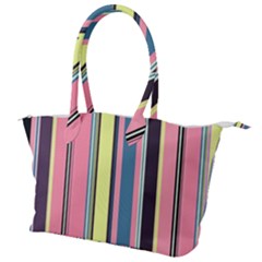 Stripes Colorful Wallpaper Seamless Canvas Shoulder Bag